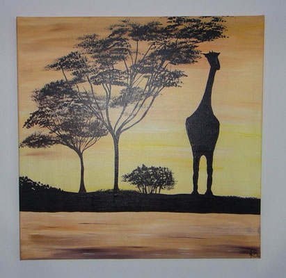 Afrikanische Giraffe 50x50