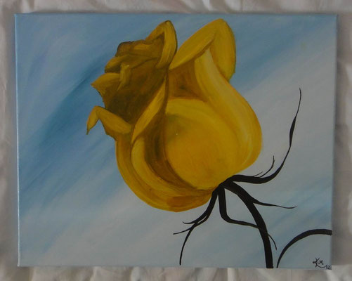 Gelbe Rose 40x50