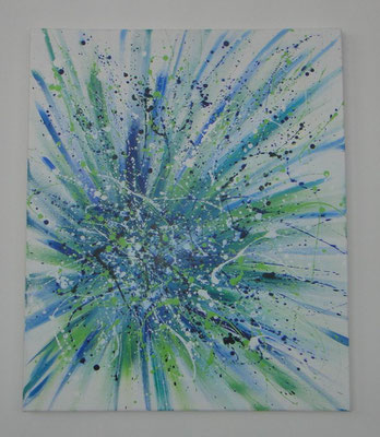 Expression in grün-blau 50x60