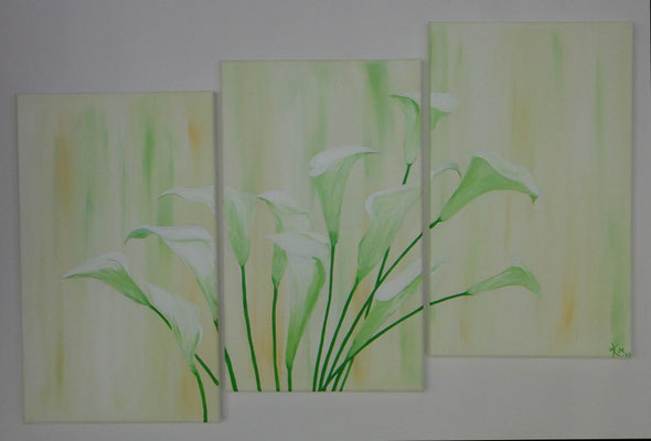 weiße Calas 90x80