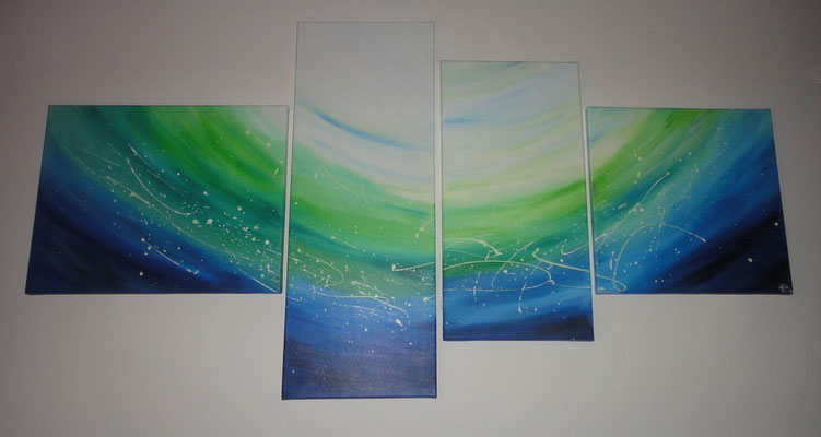 grün-blaues Leben 150x80