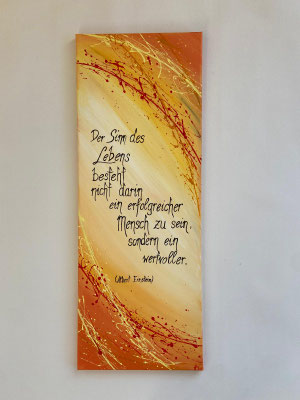 Wertvoll in orange 30x80