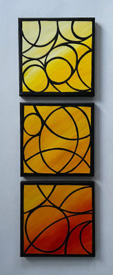Kreise in orange 20x60