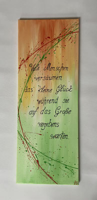 Glücklich sein 30x80