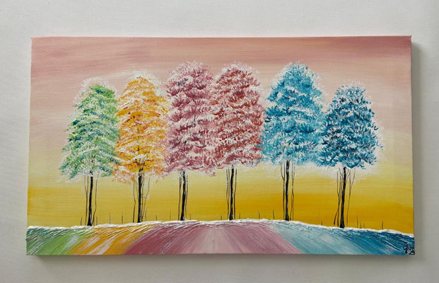Bunte Bäume 70x40