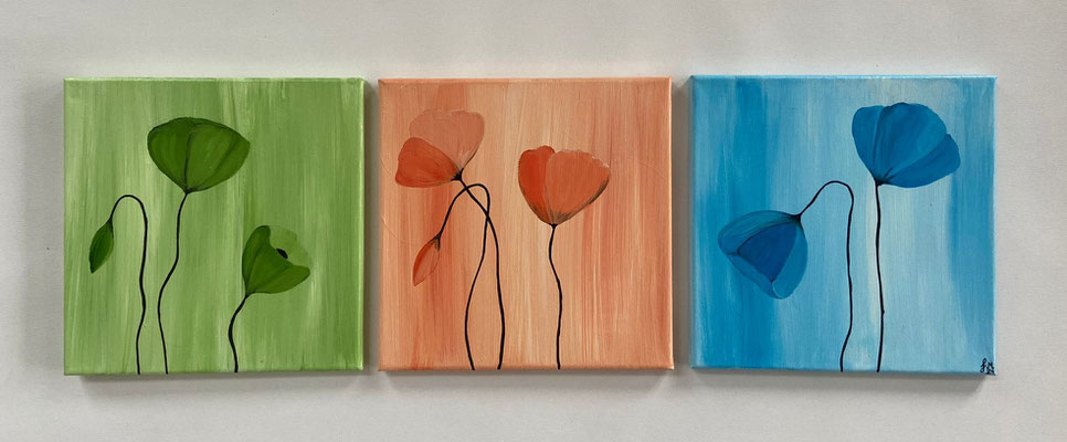 bunte Blumen 90x30