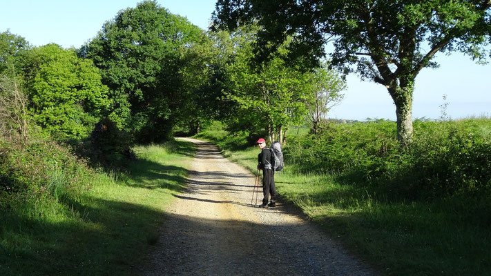 Philippe sur le chemin à la sortie de Arthez de Béarn