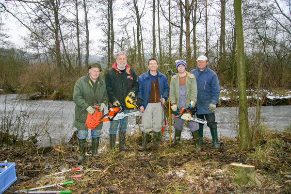 Biotoppflege im Wüsten Bruch 2006 (Foto: B. Budig)