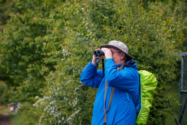 Mit dem Fernglas lässt sich einiges beobachten (Foto: B. Budig)
