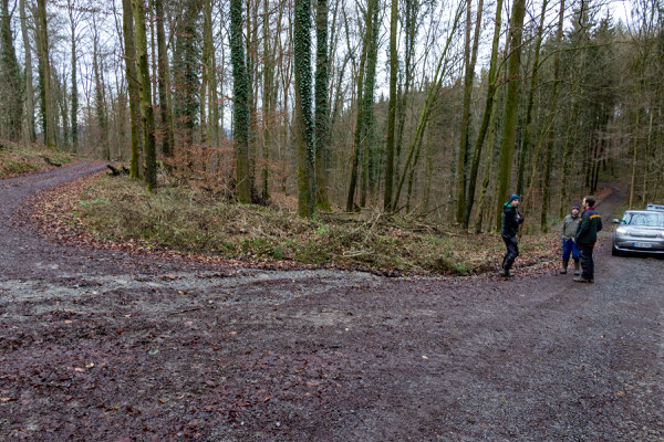 Abzweigung zum Höhenweg (Foto: B. Budig)