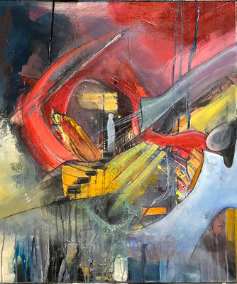 auf Leinwand ca. 90x100