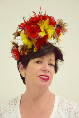 Workshop Un Bouquet des Fleurs Federnblumen. Foto © Christine Rohr Master Milliner & Academy