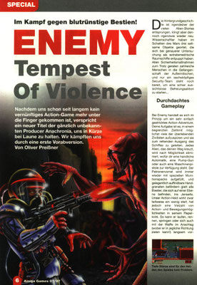 Preview in der Amiga Games Ausgabe  7/1997.