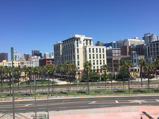 Ausblick vom Convention Center auf die Stadt.