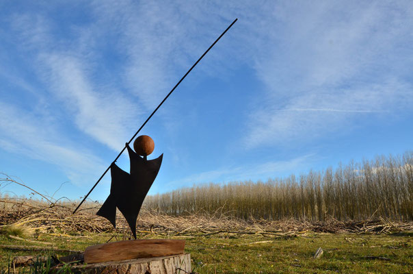 "CENTAURE" - Oak & Iron (60x70x33 cm)
