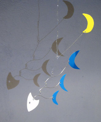 LLUNA I PEIX - wire and plaquene (40x15x35)