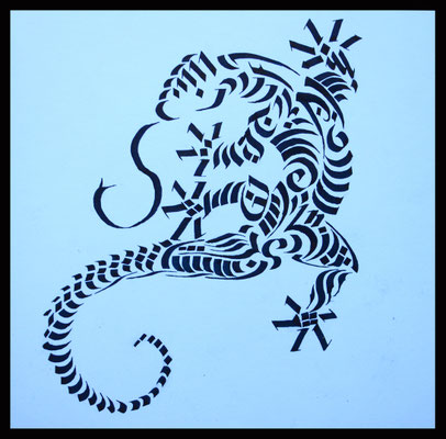 SARGANTANA- Chinese ink on paper (20x20cm.)