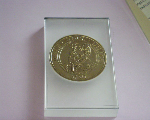 medaille messing gravur
