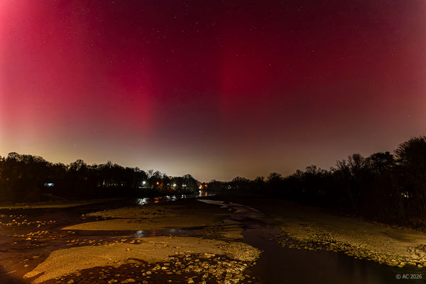 Hausstrand in rot