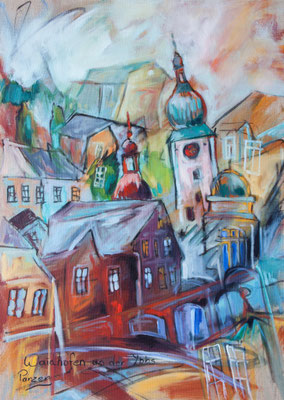 Waidhofen an der Ybbs, 70x50cm, Öl auf Leinwand