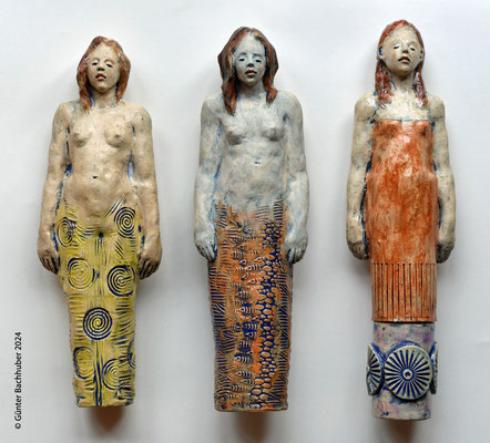 FRAUENFIGUREN - Keramik - Fig. 1 34 cm/ Fig. 2 36 cm/ Fig. 3 40 cm