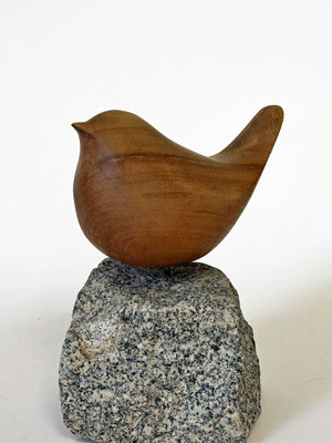 VOGEL – 1980 - Holz, Stein – 20 x 15 cm