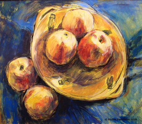 OBSTSCHALE – 1999 - Acryl auf Hartfaser – 68 x 80 cm