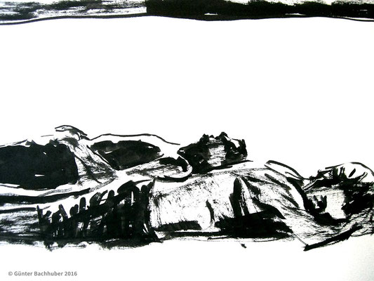 SONNENBAD – 2014 – Tusche – 30 x 42 cm
