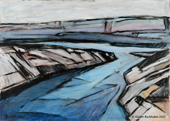 KÜSTE BEI ZADAR - 2023 - Acryl - 500 EUR 