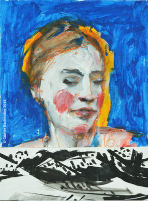 ROTE WANGEN – 2014 – Acryl auf Papier – 30 x 40 cm
