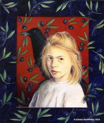 ES REGNET OLIVENZWEIGE – 2001 - Öl auf Hartfaser – 66 x 57 cm m. R.