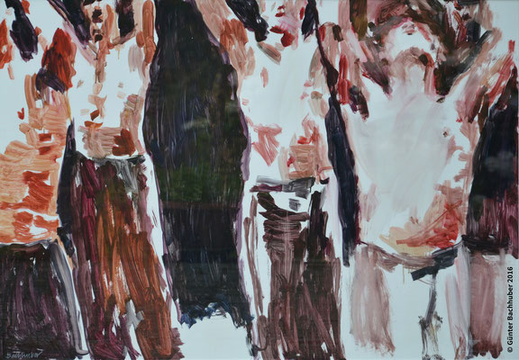 TÄNZER – 2014 - Öl auf Papier – 70 x 100 cm