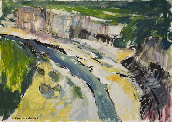 ARDECHE - 2010 - Acryl auf Papier - 44 x 63 cm