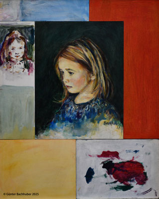 PORTRAIT E. - Öl auf Hartfaser - unverkäuflich