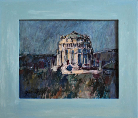 BEFREIUNGSHALLE IN BLAU - Öl auf Leinwand