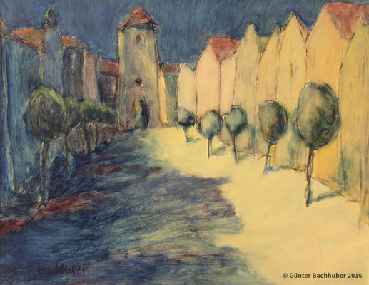 DONAUSTRASSE –2005 - Öl auf Hartfaser – 37 x 47 cm