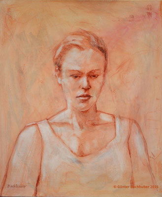 NACH DEM RENNEN – 2010 – Rötel, Öl – 60 x 50 cm