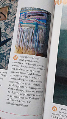 Article Mollie Makes - Alchimagic - Tissage Mural - Wall hanging weavings - Sylvie Martin Rodriguez