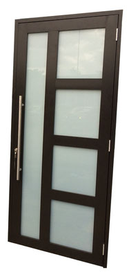 Puerta Heavy Bronce Cristal Blanco con Handle