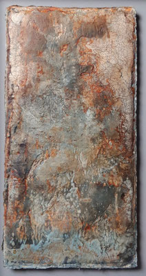 Traces of nature 2, Diptychon, 50x27 cm,  auf Seidelbastpapier, schwebend gerahmt, 2019