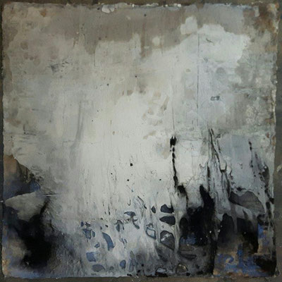 Even then there ist hope, 50*50 Fresco auf Seidelbastpapier, gerahmt 2017
