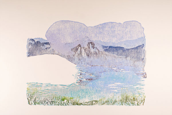 Lac et névé 3 - 50x70cm