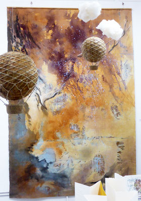 Exposition à In Situ 2024 - La peinture Le grand arbre et des montgolfières