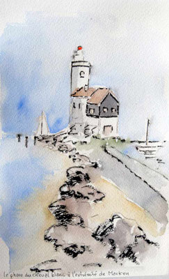 Phare du Cheval à la pointe de l'île de Marken