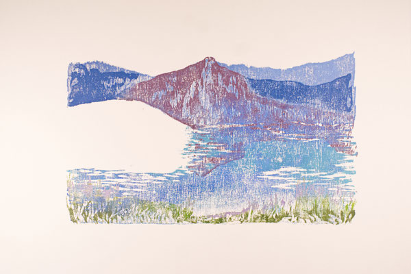 Lac et névé 5 - 50x70cm