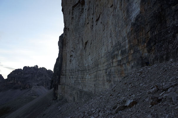 Am Fuss der Grossen Zinne Nordwand