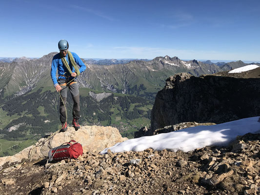 Seilverkürzung nach der Pulloverroute.