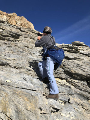 Diesen Alpinist haben wir beim Abstieg unterhalb des Regensummenmessers gekreuzt.