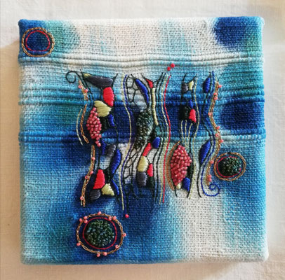 "Géranium", tableau de la série Mosaïques 2020