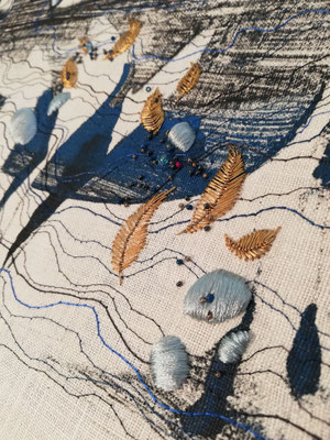 "Envolée dans une Marina", tableau de la série Esquisses avec Tomaso Satta 2019 - Disponible dans la boutique